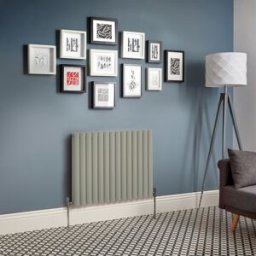 HudsonReed Radiatore di Design Orizzontale Verde (Sage Leaf Green) - 635mm x 826mm - Pannello Doppio - Revive