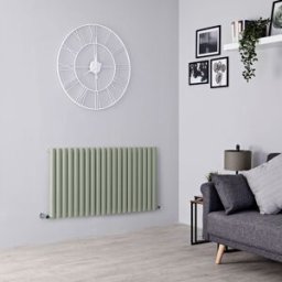 HudsonReed Radiatore di Design Orizzontale Verde (Sage Leaf Green) - 635mm x 1180mm - Pannello Singolo - Revive