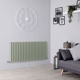 HudsonReed Radiatore di Design Orizzontale Verde (Sage Leaf Green) - 635mm x 1416mm - Pannello Singolo - Revive