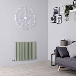 HudsonReed Radiatore di Design Orizzontale Verde (Sage Leaf Green) - 635mm x 826mm - Pannello Singolo - Revive