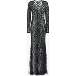 Roberto Cavalli Abito Lungo In Pizzo - Female Abiti Nero 42