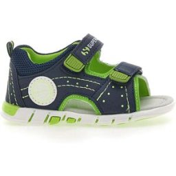 Sandali sportivi blu e verdi con velcro Superga S83U507 25