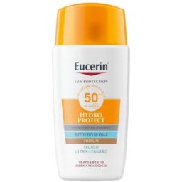 BEIERSDORF SPA Eucerin Sun Fluido Solare Ultra Leggero SPF50+ - Protezione solare viso adatta all'uso quotidiano - 50 ml