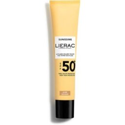 LIERAC (LABORATOIRE NATIVE IT) Lierac Sunissime Il Fluido Solare Colorato SPF 50+ - Fluido viso protettivo anti-età - Colore dorato - 40 ml