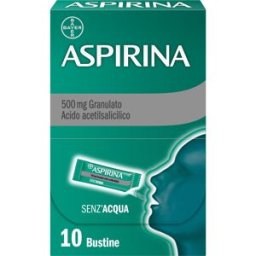 BAYER SpA Aspirina Granulato - Trattamento sintomatico di mal di testa, febbre e dolori da lievi a moderati - 10 bustine 500 mg