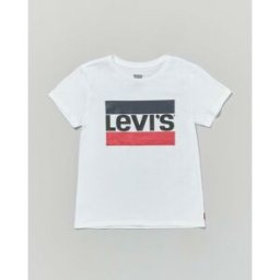 Levis T-shirt Levi's bianca mezza manica con logo heroel frontale