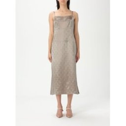 Fendi Abito in seta ricamato Beige Taglia 40