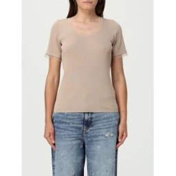 Liujo T-shirt basic in tulle Marrone Taglia XS