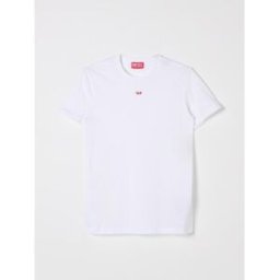 Diesel T-shirt in cotone con logo Oval D Bianco Taglia 4