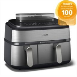 Philips Airfryer Serie 5000 Da 9l Cottura Vapore Na555/00-inox