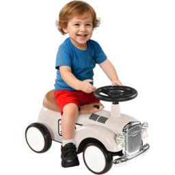 Aiyaplay Macchina per Bambini 12-36 mesi con Clacson e Vano Portaoggetti a Scomparsa, in PP e Metallo, 58x27x35 cm Aosom