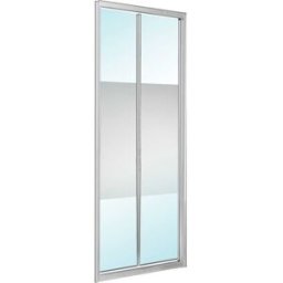 Tecnomat PORTA DOCCIA VITA SALOON 117-122 H 195cm VETRO TEMPERATO SERIGRAFATO 6 mm ARGENTO LUCIDO