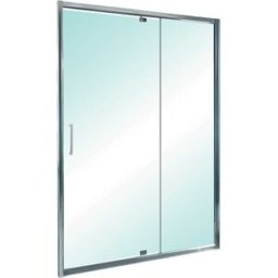 Tecnomat PORTA DOCCIA VITA BATTENTE 137-142 H195 cm VETRO TRASPARENTE 6 mm ARGENTO LUCIDO