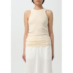 Toteme Canotta basic in viscosa stretch Beige Taglia M