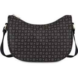 Hobo bag Heritage PVC NERO/NERO, one_size, Pollini one_size