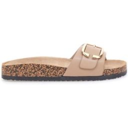 Ciabatte beige con fibbia e suola effetto sughero Me & Me 14168 37