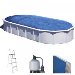 Gre Haiti Ovale 1000x550x132cm - Piscina fuori terra - Traverse interrate