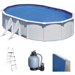 Gre Fidji Ovale 610x375x120cm - Piscina fuori terra in acciaio