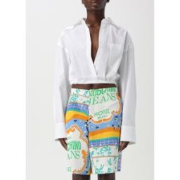 Moschino Camicia cropped in cotone Bianco Taglia 40