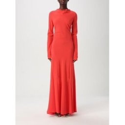 Moschino Abito lungo in viscosa Rosso Taglia 40