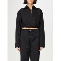 Moschino Camicia cropped in cotone Nero Taglia 42