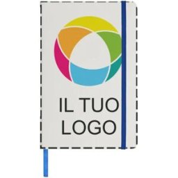 VistaPrint Blocco note A5 bianco con elastico colorato e stampa a colori Spectrum Bullet™