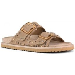 Sandali color sabbiaColors of California in pelle scamosciata con borchie argento applicate