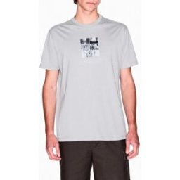 T-shirt mezza manica Armani Exchange grigio chiaro regular-fit con stampa fotografica