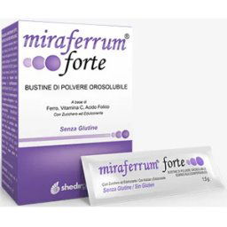 SHEDIR PHARMA Srl Unipersonale Miraferrum Forte 20 bustine - Integratore di Ferro e Vitamina C