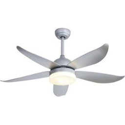 Zephir VENTILATORE DA SOFFITTO 5 PALE Ø 139 cm IN ABS ARGENTO CON LUCE LED 24W E TELECOMANDO