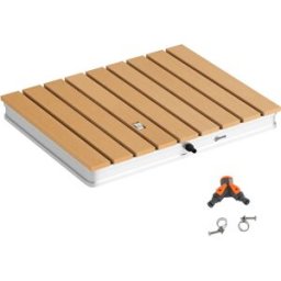 Outsunny Doccia da Giardino Portatile con Altezza Fino a 4 m e Getti d'Acqua Regolabili, 70x55 cm, Legno Aosom Italy