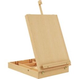 Vinsetto Cavalletto da Tavolo in Legno Pieghevole con Altezza e Angolazione Regolabile Aosom