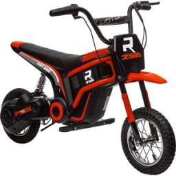 Homcom Moto Elettrica per Bambini con Acceleratore Manuale, 2 Velocità 8-16km/h, Età 8-12 Anni, Rosso