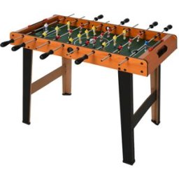 Homcom Calcio Balilla in Legno con 22 Giocatori in Formazione 3:4:3, 2 Palline e 2 Segnapunti Inclusi 84.5x40x61.2cm Aosom
