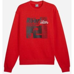 Puma Crew Media Day Gfx M - Felpa - Uomo - Rosso S