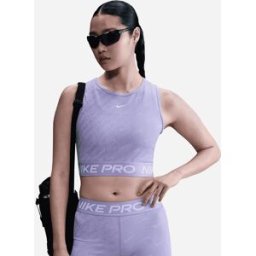 Nike Dri Fit Pro Crop W - Canotta Training - Donna - Lilla M