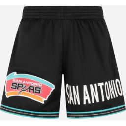 MITCHELL&NESS Team Origins 7in Vintage Logo Spurs M - Pantaloncini Basket - Uomo - Nero L