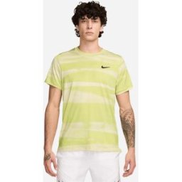 Nike Dri Fit Advantage Print M - T-shirt Tennis - Uomo - Giallo XL