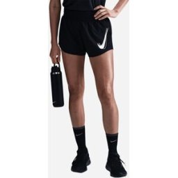 Nike One Swoosh W - Short Running - Donna - Nero L