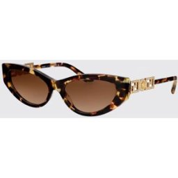 Versace Occhiali da sole in acetato con strass incastonati Marrone Taglia 56