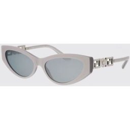 Versace Occhiali da sole in acetato con strass incastonati Grigio Taglia 56