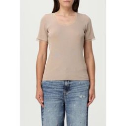 Liujo T-shirt basic in tulle Marrone Taglia L
