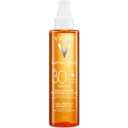 VICHY (L'Oreal Italia SpA) Olio Invisibile Cell Protect SPF30 Vichy 200ml - Protezione Solare per Viso, Corpo e Capelli con Tecnologia Netlock e Acido Ialuronico