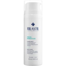 IST.GANASSINI SpA Rilastil Aqua Sensitive Fluido Matt 40ml - Emulsione Idratante Riequilibrante ed Opacizzante Per Il Viso
