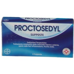 Proctosedyl Trattamento Sintomatico di Emorroidi e Ragadi Anali Con Idrocortisone Acetato 6 Supposte