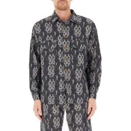 White Sand Camicia misto lino NERO M