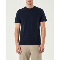 T-shirt mezza manica Paul Baker blu in micro piquet di cotone stretch