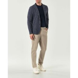 Pantalone chino Paul Baker beige in cotone stretch micro armatura