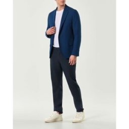 Blazer drop 4 Paul Baker blu indaco in jersey di viscosa stretch