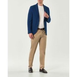 Blazer Paul Baker blu indaco in jersey di viscosa stretch